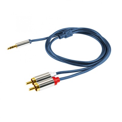 3,5st d - 2xRCA d, 1,0m, metalic - A 49-1M